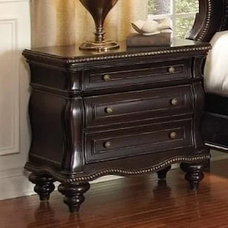 Traditional 3-Drawer Nightstand with Double USB Charger